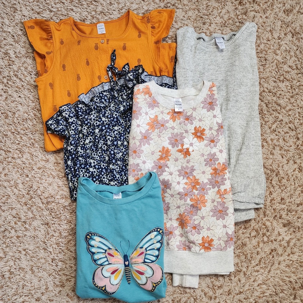 Carter's Girl Sz‎ 14 14a Lot of 5 Sweaters Rompers